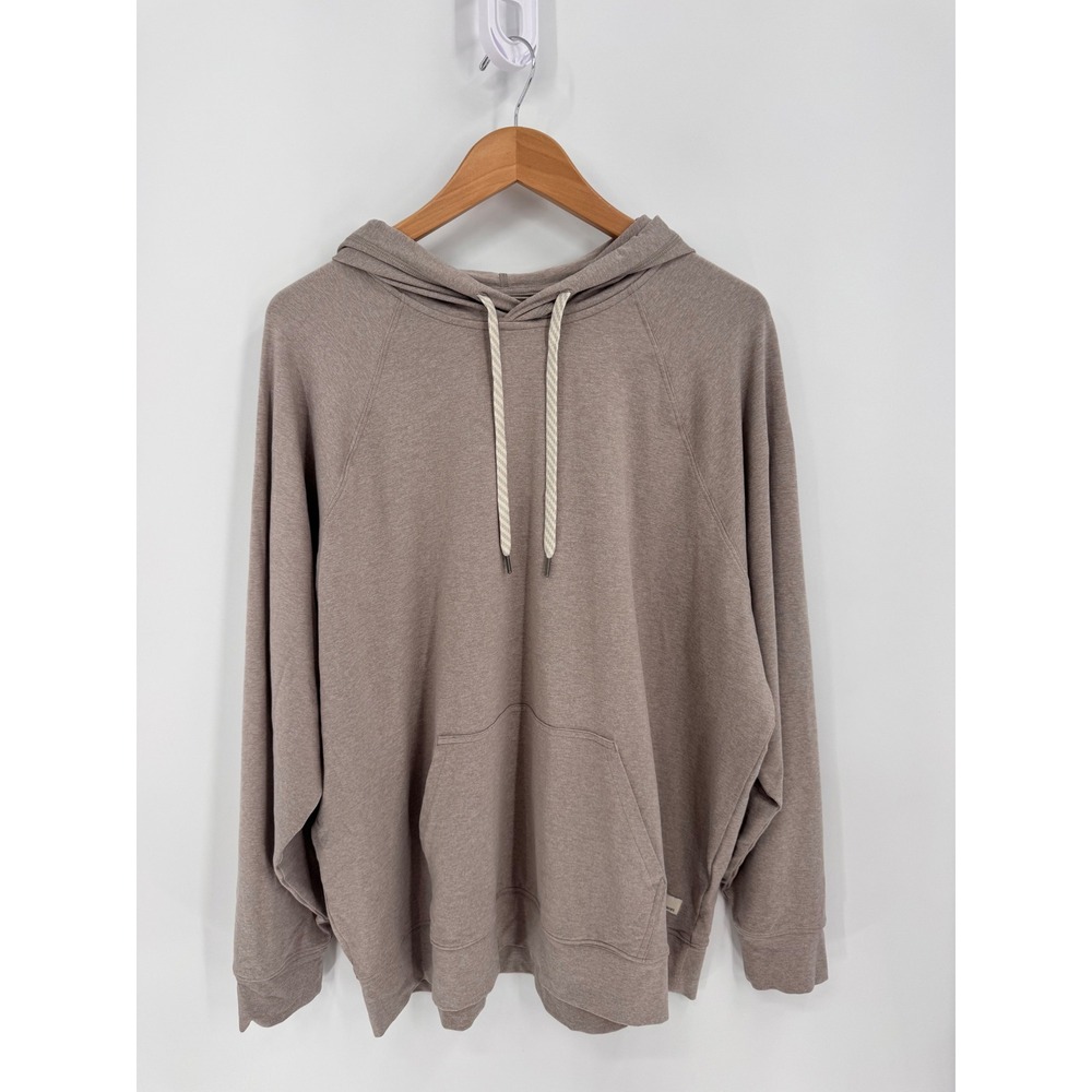 Vuori Halo Oversized Hoodie Womens XL Beige DreamKnit Heathered VW279